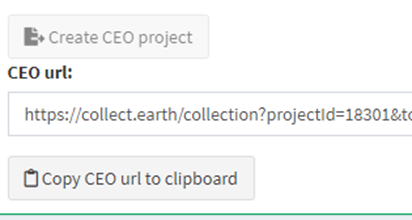Creating a CEO project through SEPAL