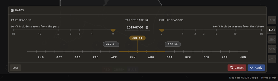 The date menu